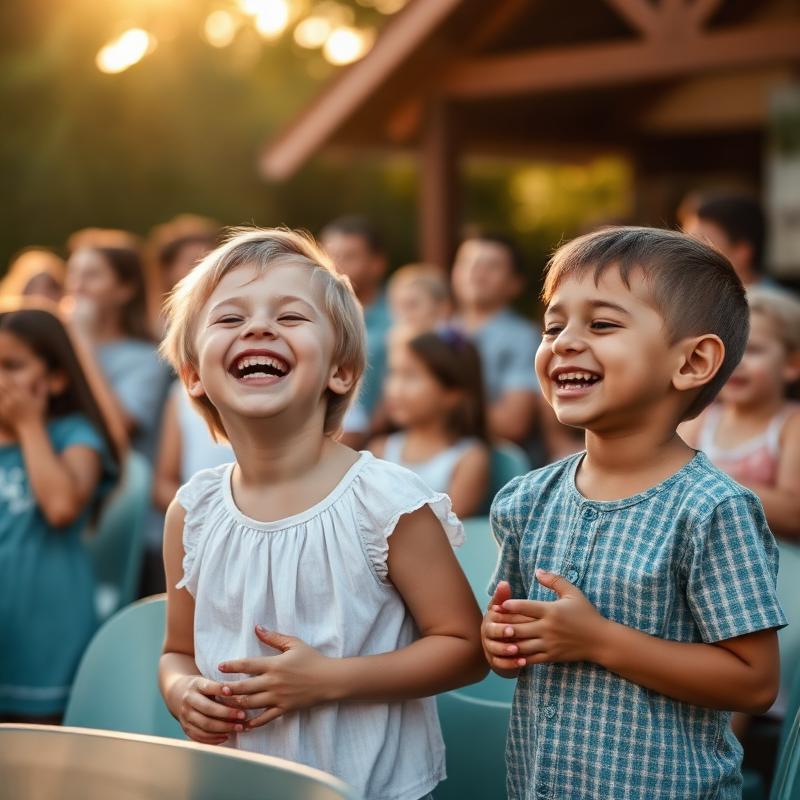 Children laughing